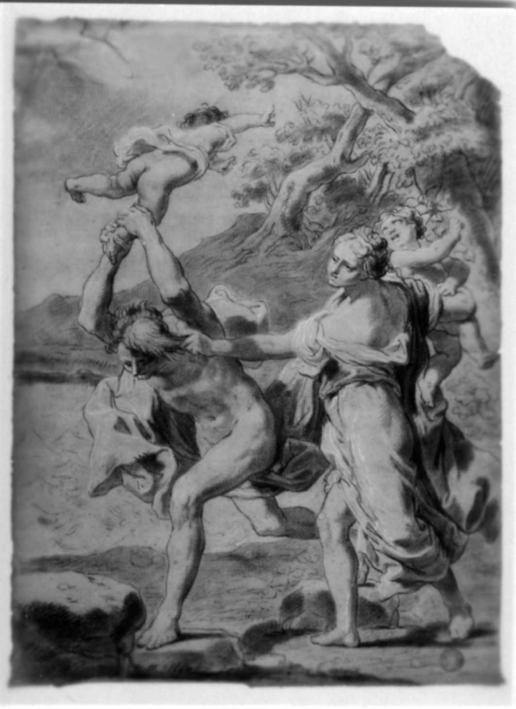 Atamante uccide suo figlio Learco (disegno, opera isolata) di Gandolfi Gaetano (sec. XIX)