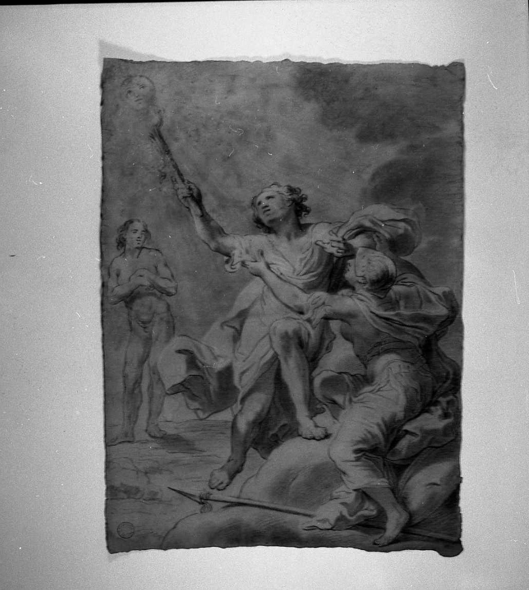 figura allegorica con fiaccola (disegno, opera isolata) di Gandolfi Gaetano (sec. XIX)