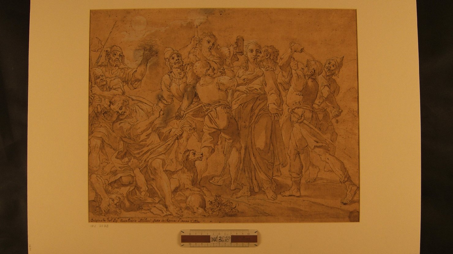 cattura di Cristo (disegno) di Milani Aureliano (sec. XVIII)