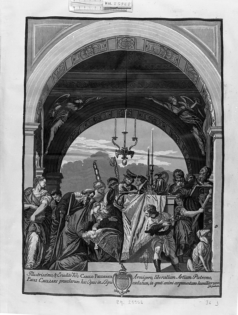 La Circoncisione, circoncisione di Gesù Bambino (stampa a colori) di Jackson John Baptist (sec. XVIII)