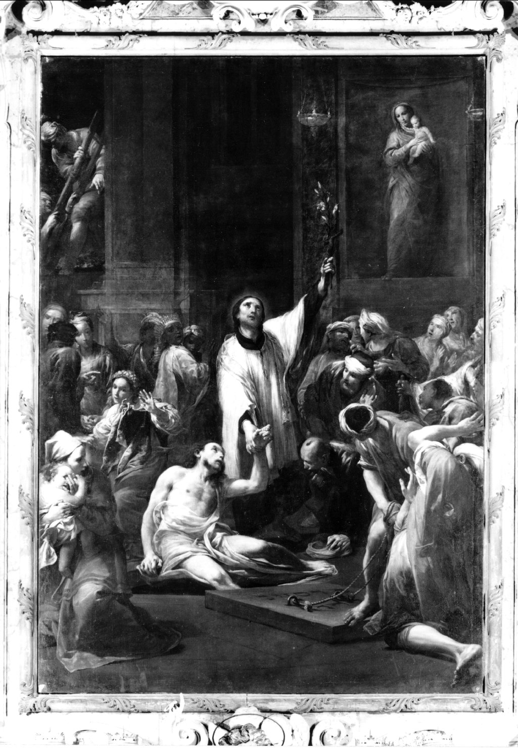 San Francesco Saverio resuscita un morto (pala d'altare) di Crespi Giuseppe Maria detto Spagnolo (sec. XVIII)