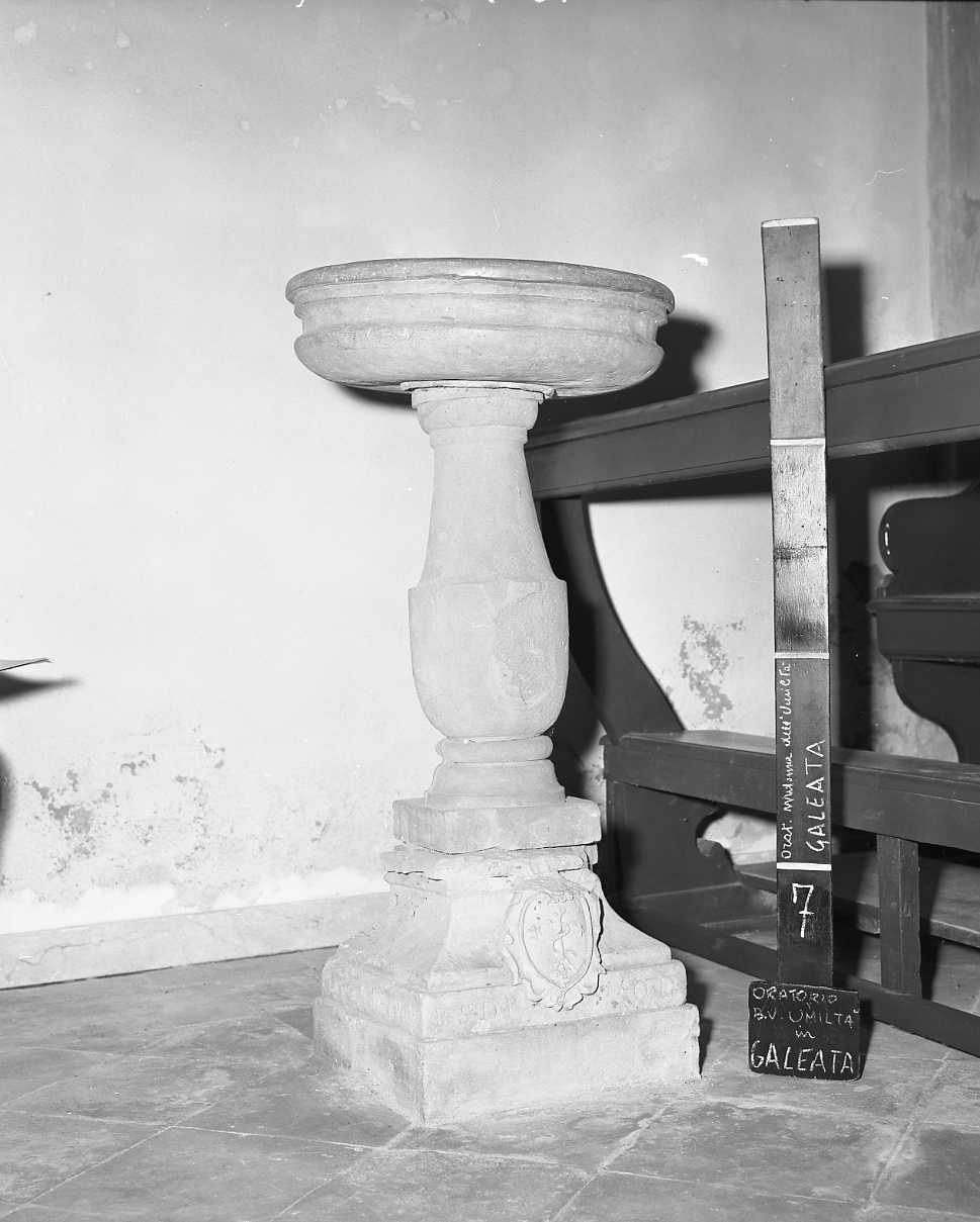 acquasantiera - a fusto - bottega romagnola (sec. XVII)