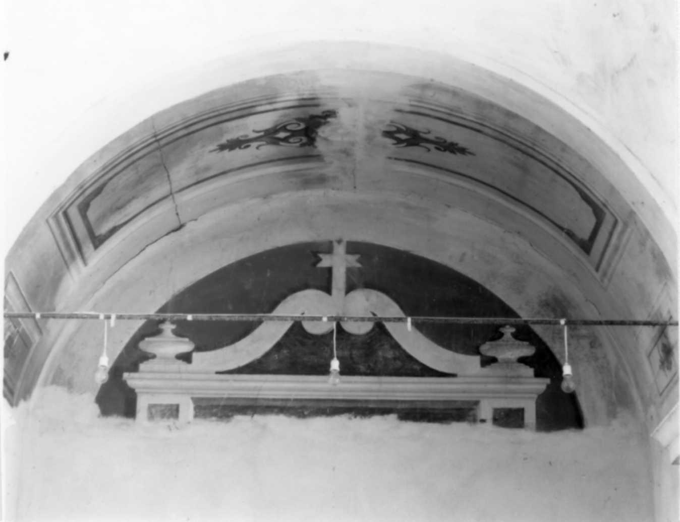 architettura illusionistica (dipinto, frammento) - ambito romagnolo (metà sec. XIX)