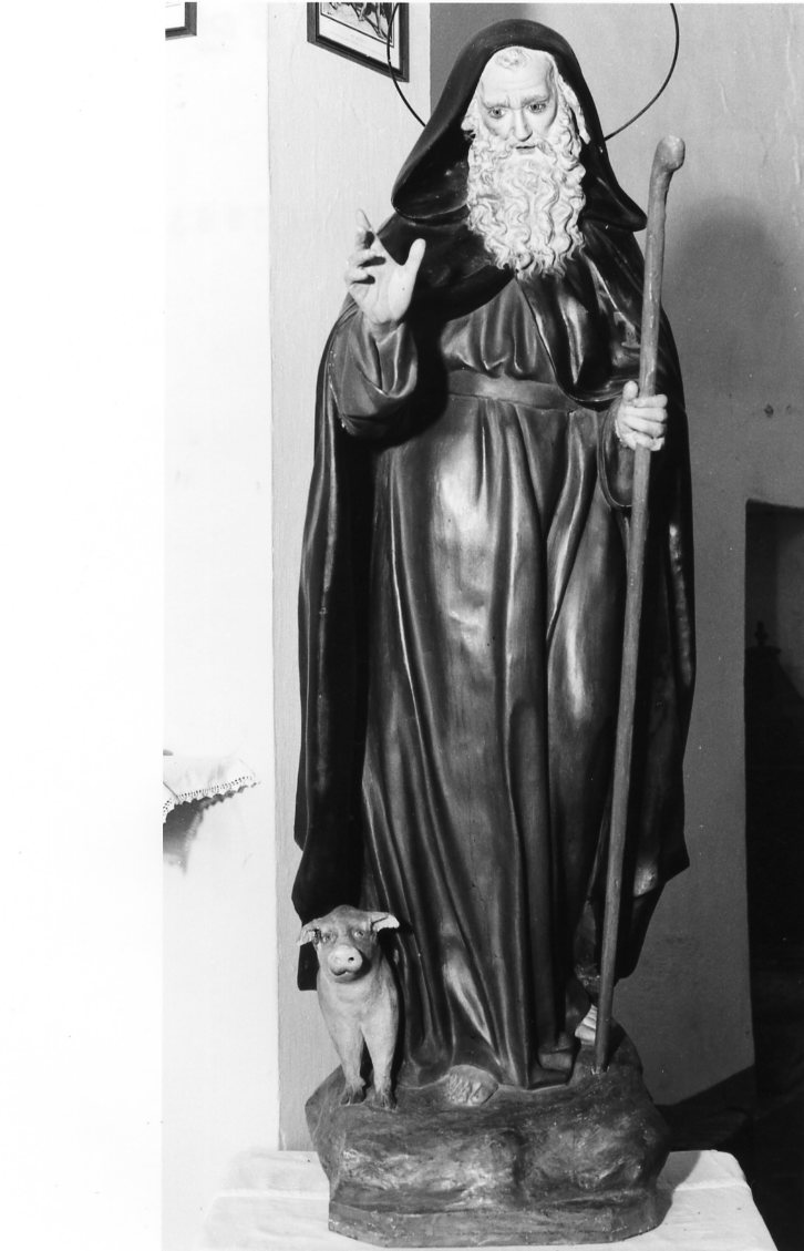 Sant'Antonio Abate (statua) - ambito romagnolo (sec. XIX)
