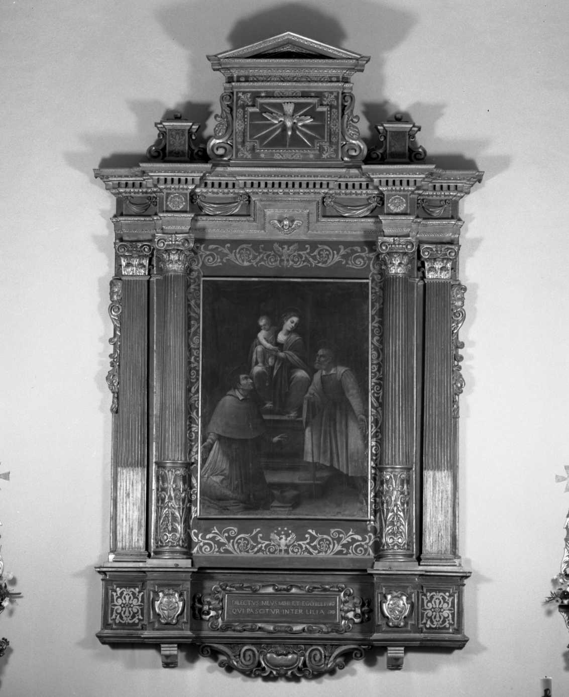 Madonna con Bambino e Santi (pala d'altare) di Barbiani Giovanni Battista (sec. XVII)