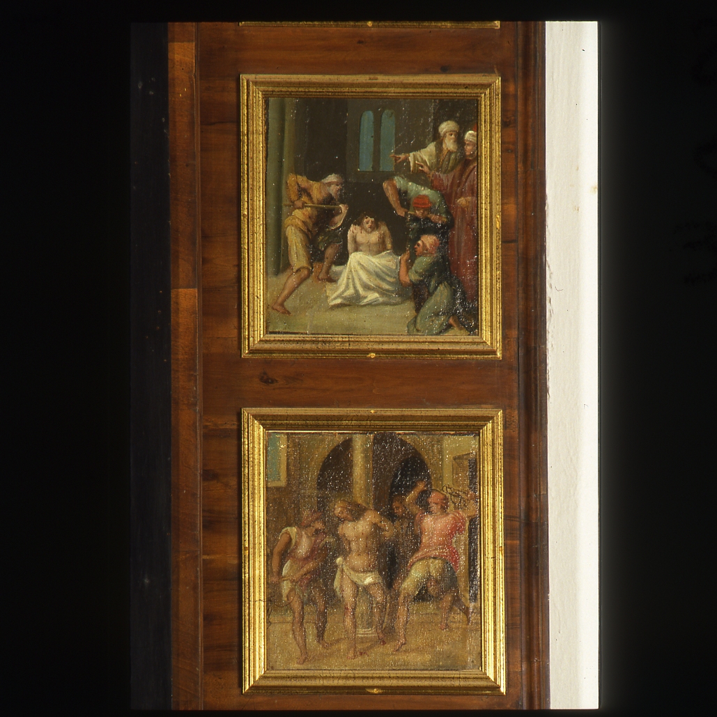 misteri del rosario: Gesù coronato di spine (dipinto) - ambito emiliano-romagnolo (sec. XVIII)