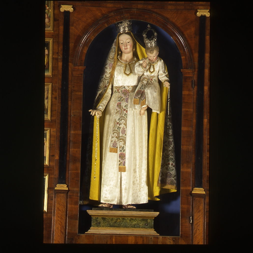Madonna del Rosario, Madonna con Bambino (statua) - bottega emiliano-romagnola (sec. XIX)