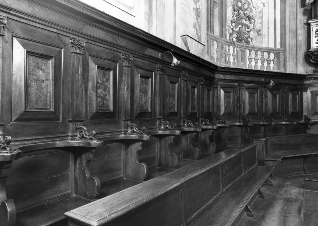 stalli del coro di Fratini Antonio, Maroncelli Girolamo, Matteuzzi Vincenzo (sec. XVIII)