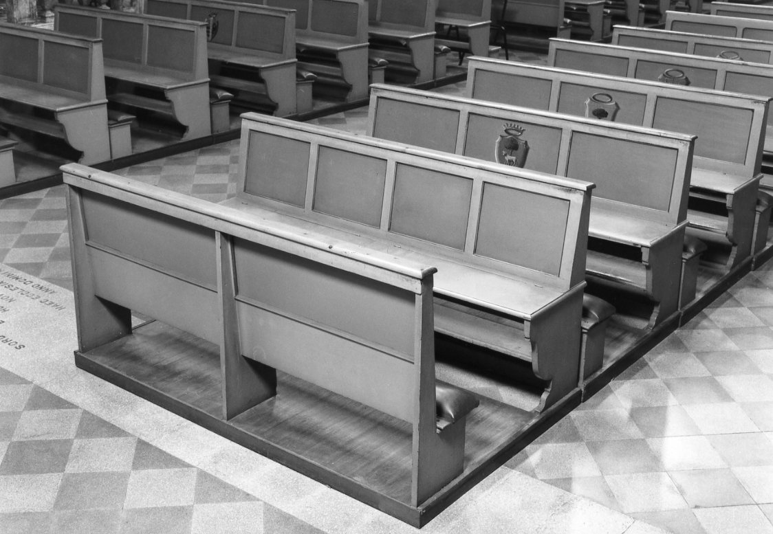 banco da chiesa - produzione romagnola (seconda metà sec. XIX)