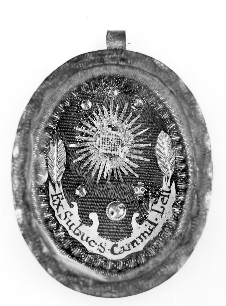 reliquiario a capsula - a medaglione - produzione romagnola (sec. XIX)