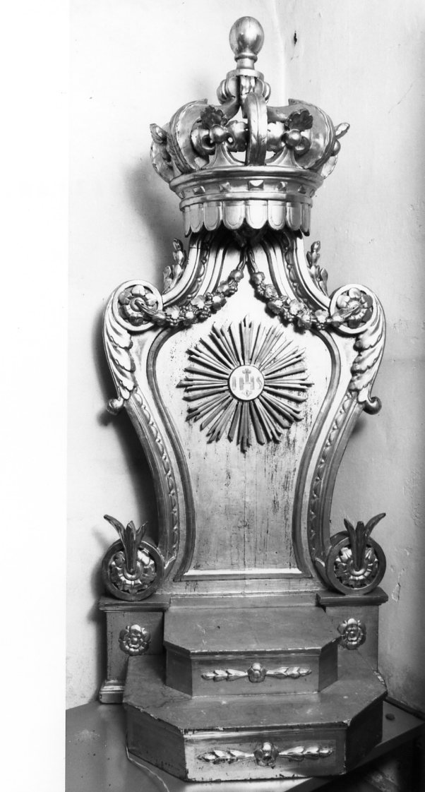 trono per esposizione eucaristica - produzione romagnola (sec. XIX)