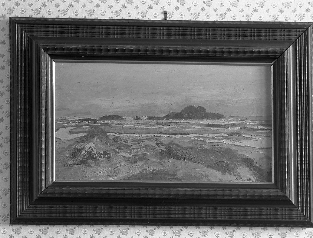 paesaggio marino (dipinto) di Ricciotti G (prima metà sec. XX)