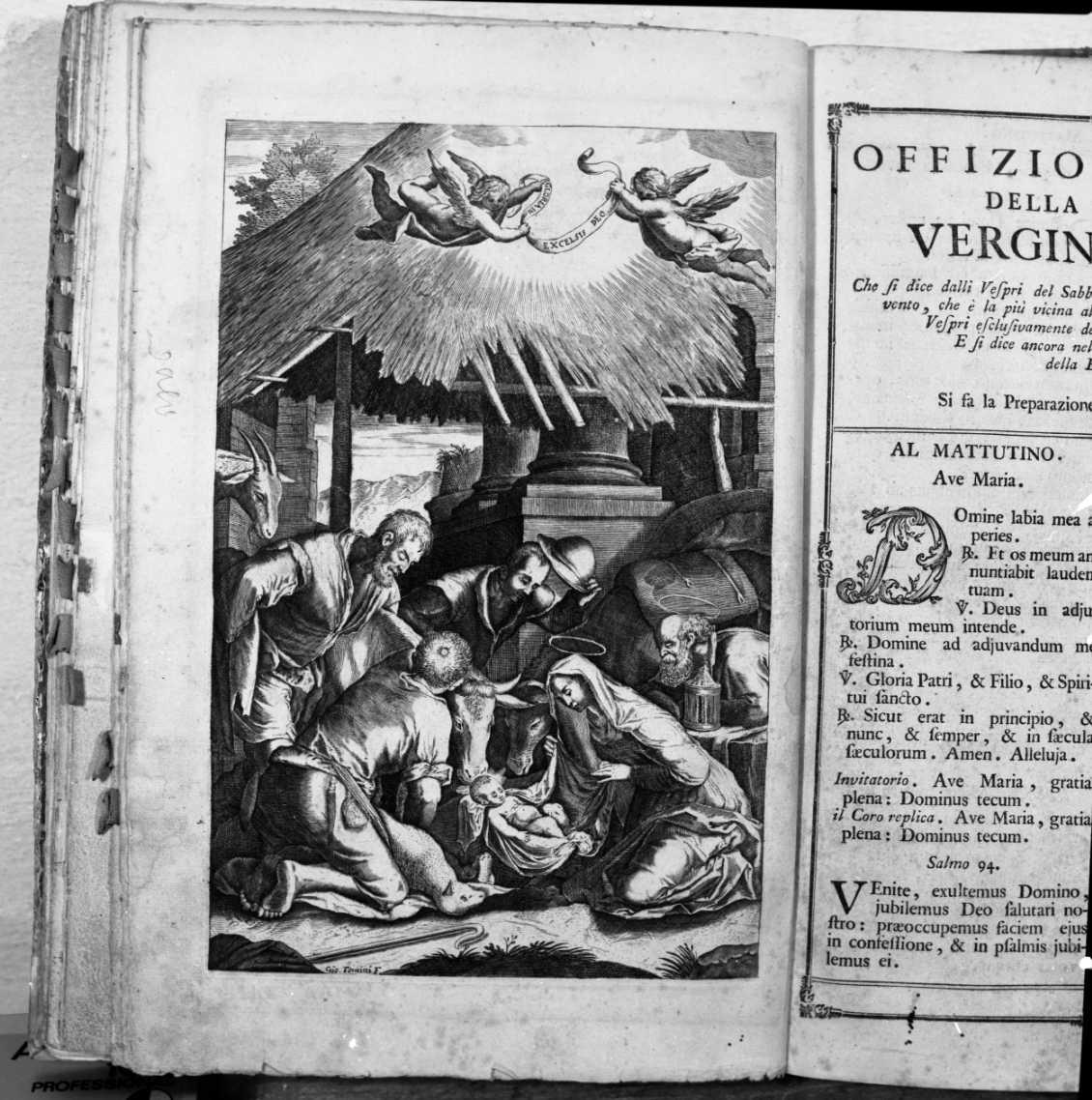 Offizio da recitarsi dalle Compagnie spirituali della città e diocesi di Bologna (coperta di libro liturgico) di Della Volpe, Longhi (sec. XVIII)