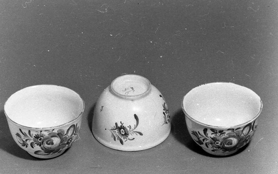 motivi decorativi floreali (tazza, insieme) - manifattura Ferniani (ultimo quarto sec. XVIII)