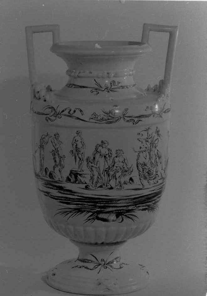 corteo di Sileno (vaso da parata) di Comerio Filippo - manifattura Ferniani (sec. XVIII)