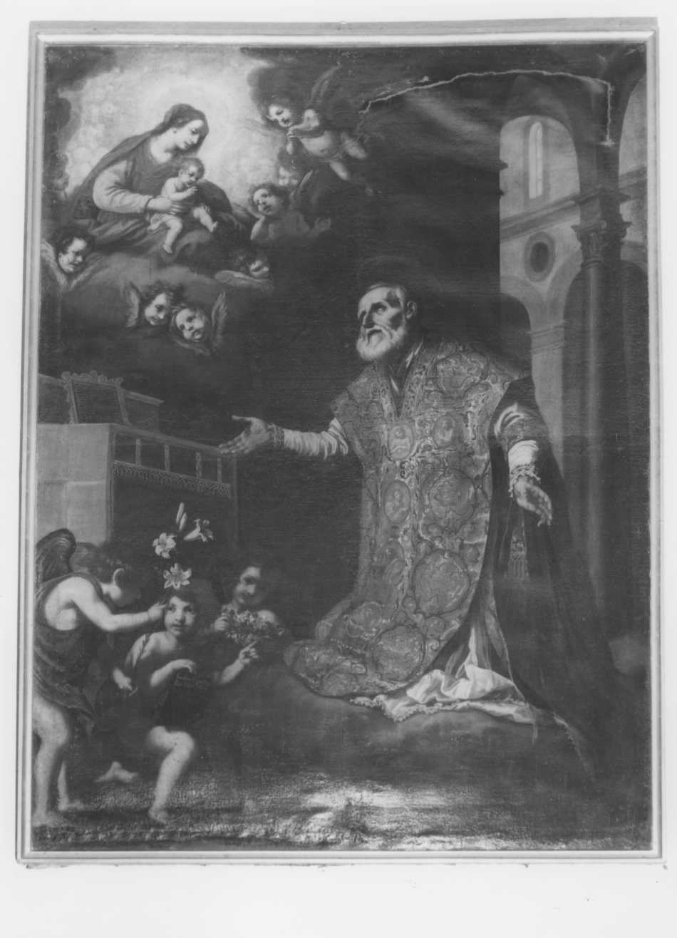 San Filippo Neri ha la visione della Madonna con Bambino (dipinto) di Vignali Jacopo (sec. XVII)