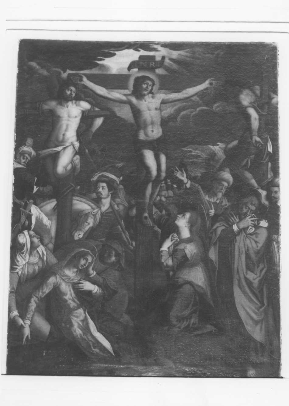 crocifissione di Cristo (dipinto) - ambito romagnolo (sec. XVI)