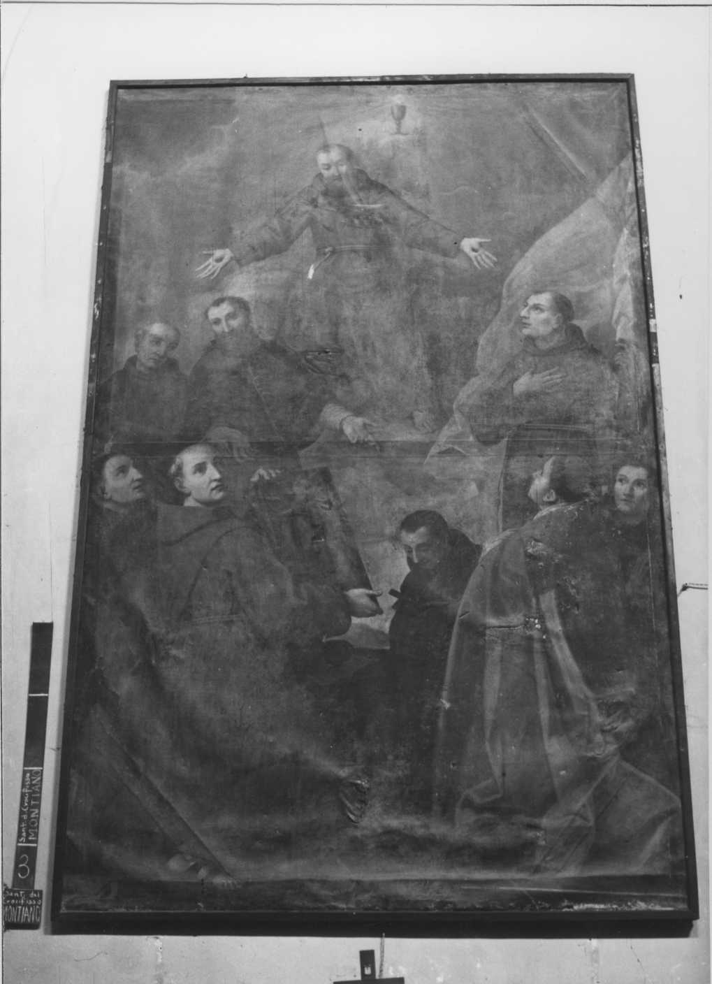 Santi francescani con simbolo eucaristico (pala d'altare) - ambito romagnolo (secc. XVII/ XVIII)