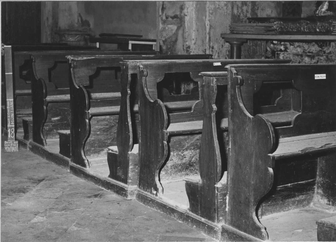 panca con inginocchiatoio, serie - bottega romagnola (sec. XVIII)