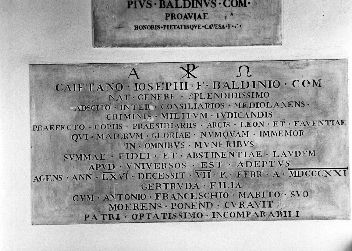 lapide tombale - manifattura romagnola (sec. XIX)