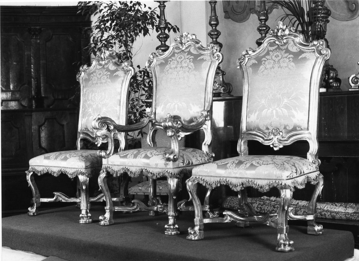 servizio di sedie, insieme - manifattura bolognese (prima metà sec. XVIII)