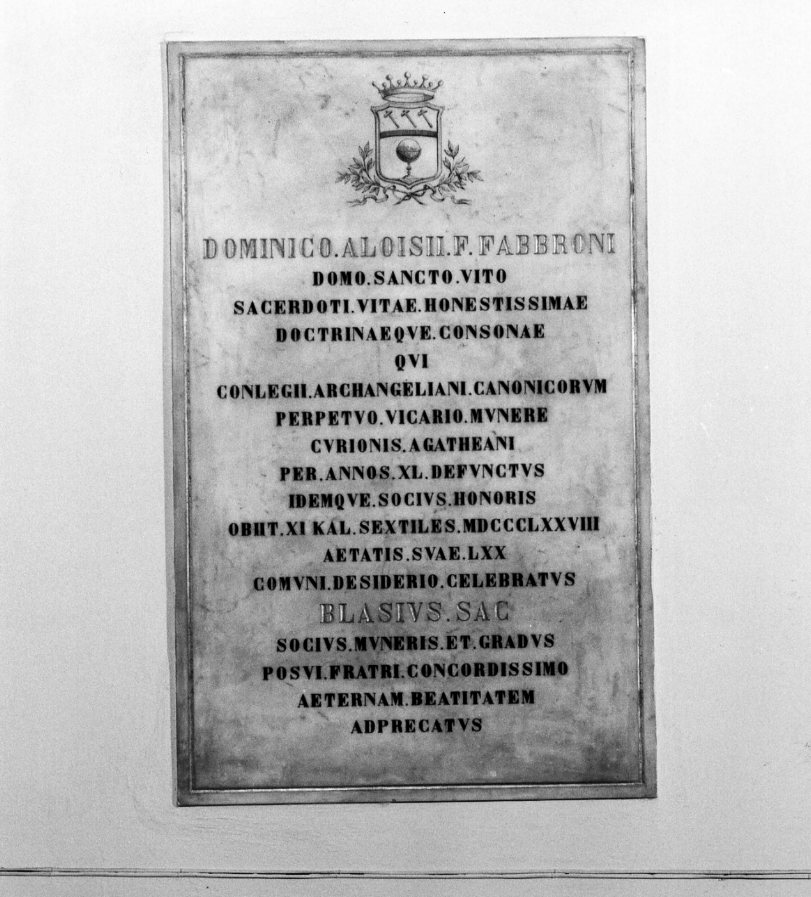 lapide commemorativa - manifattura romagnola (sec. XIX)