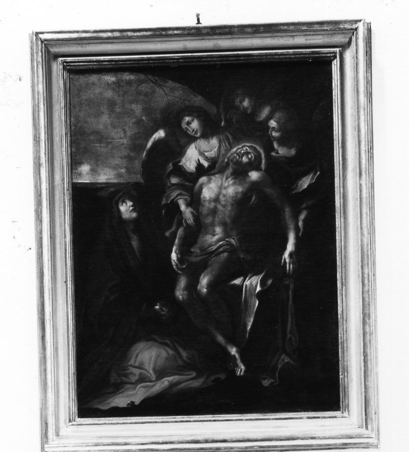 Cristo in pietà sorretto da angeli (dipinto) di Donducci Giovanni Andrea detto Mastelletta (attribuito) (prima metà sec. XVII)