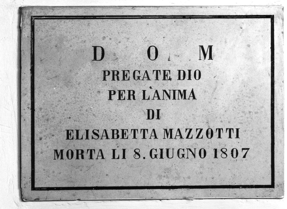 lapide commemorativa - manifattura romagnola (sec. XIX)