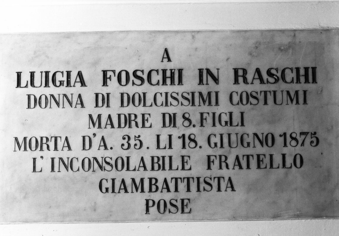 lapide commemorativa - manifattura romagnola (sec. XIX)