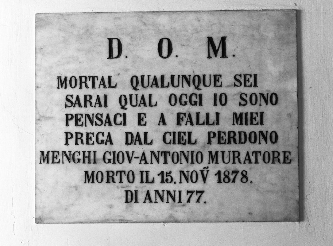 lapide commemorativa - manifattura romagnola (sec. XIX)