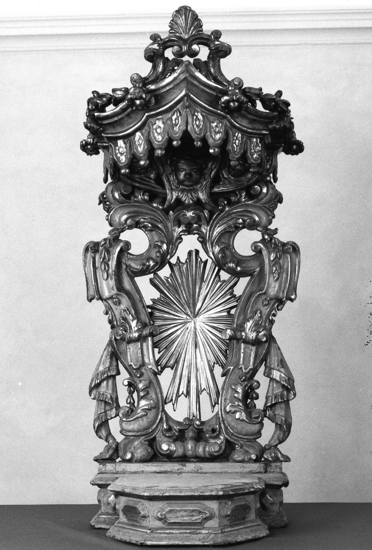 tronetto per esposizione eucaristica - manifattura romagnola (sec. XVIII)