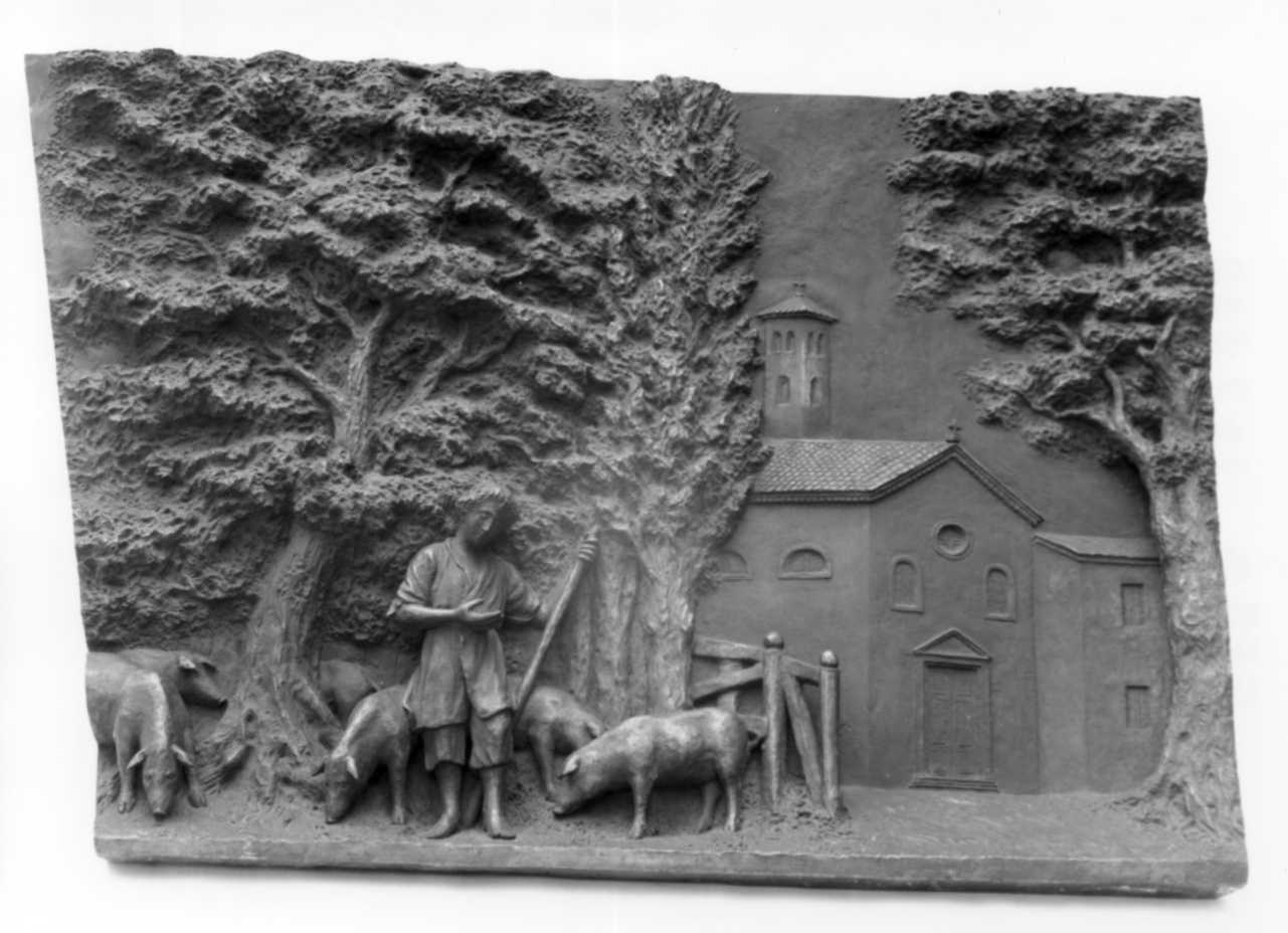 Episodi della vita di San Pier Damiano (formella) - ambito romano (sec. XIX)