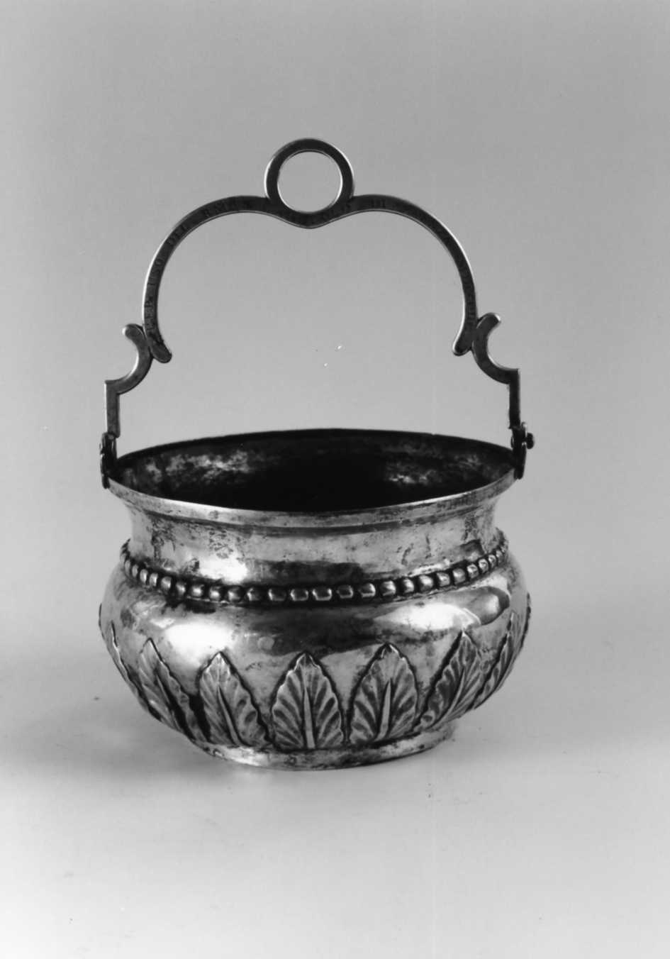 secchiello per l'acqua benedetta - bottega romagnola (sec. XIX)