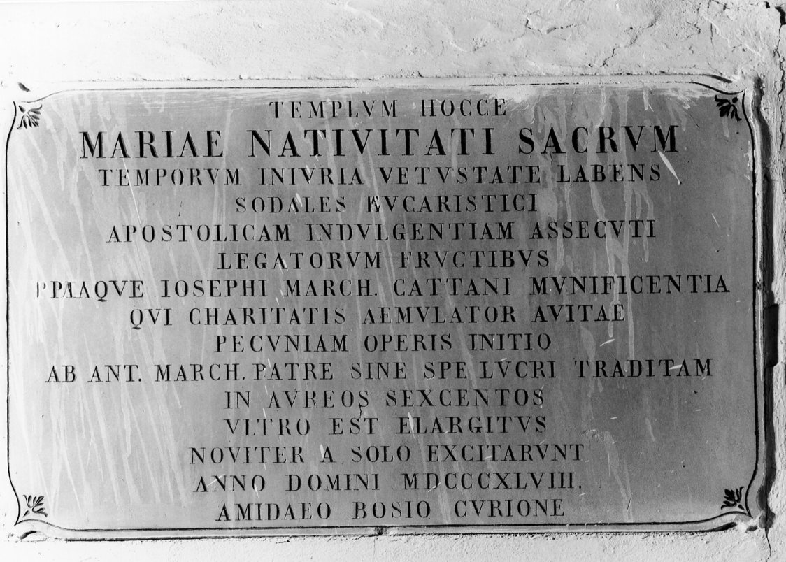 lapide celebrativa - bottega romagnola (sec. XIX)