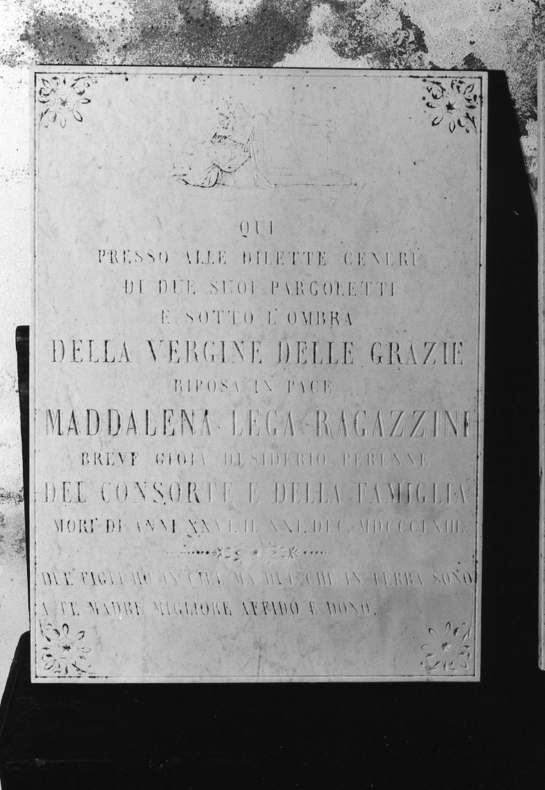 lapide tombale - bottega romagnola (sec. XIX)