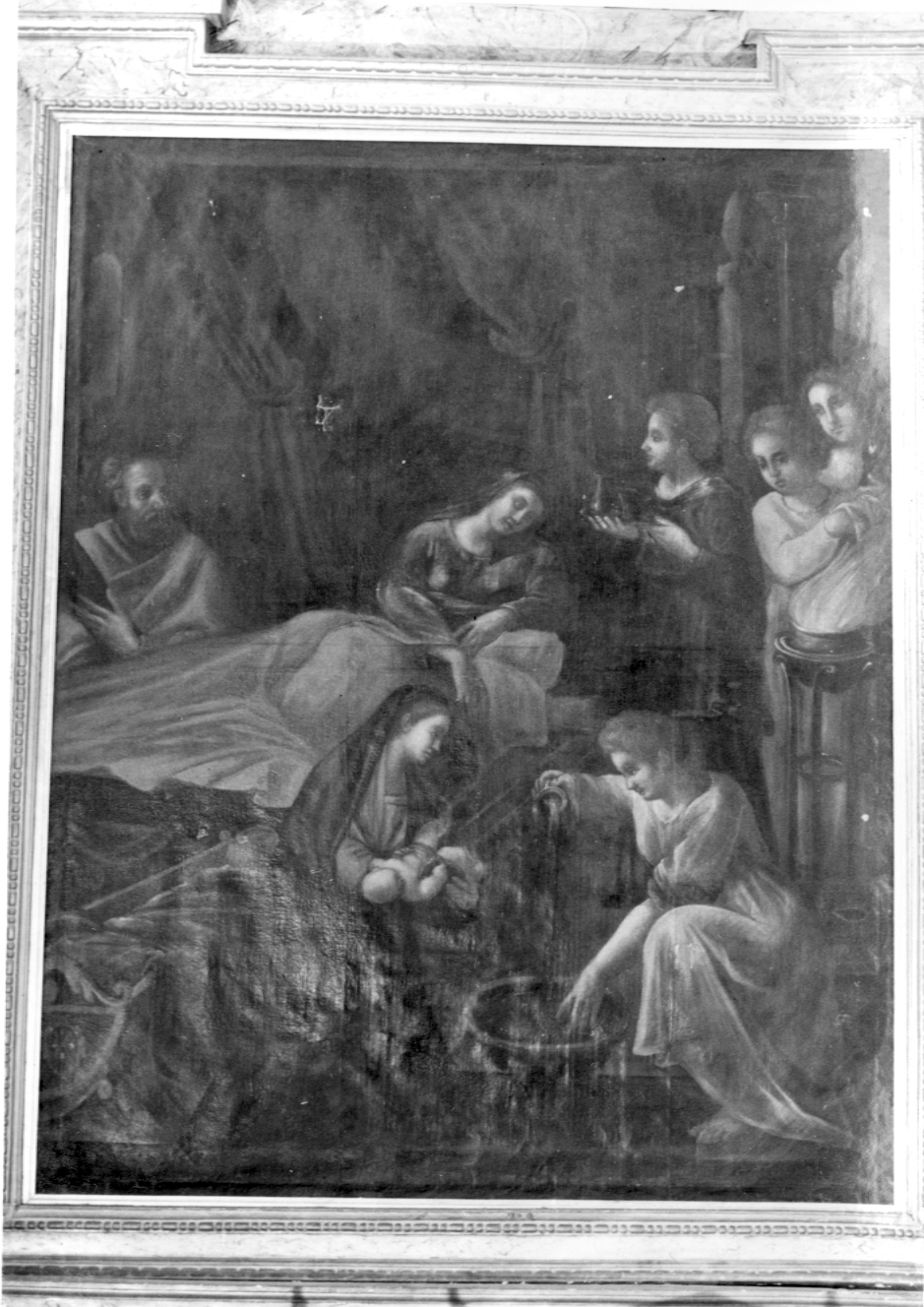 nascita di Maria Vergine/ Sant'Andrea apostolo/ Sant'Apollonia (dipinto) di Barbiani Giovanni Battista (attribuito) (sec. XVII)