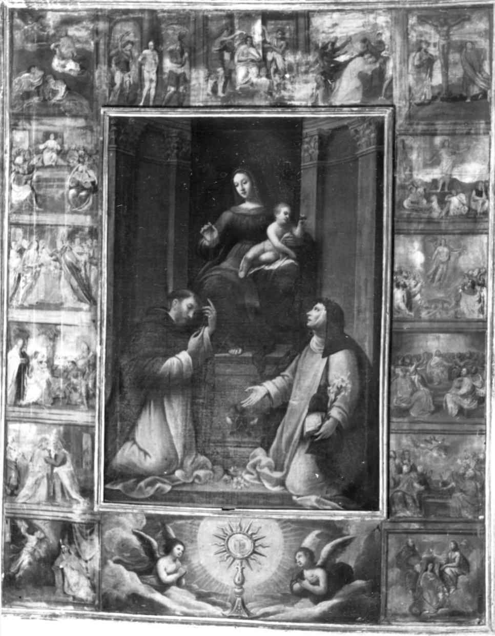 misteri del rosario/ misteri dolorosi/ misteri gaudiosi/ misteri gloriosi (dipinto) - ambito emiliano-romagnolo (seconda metà sec. XVI)