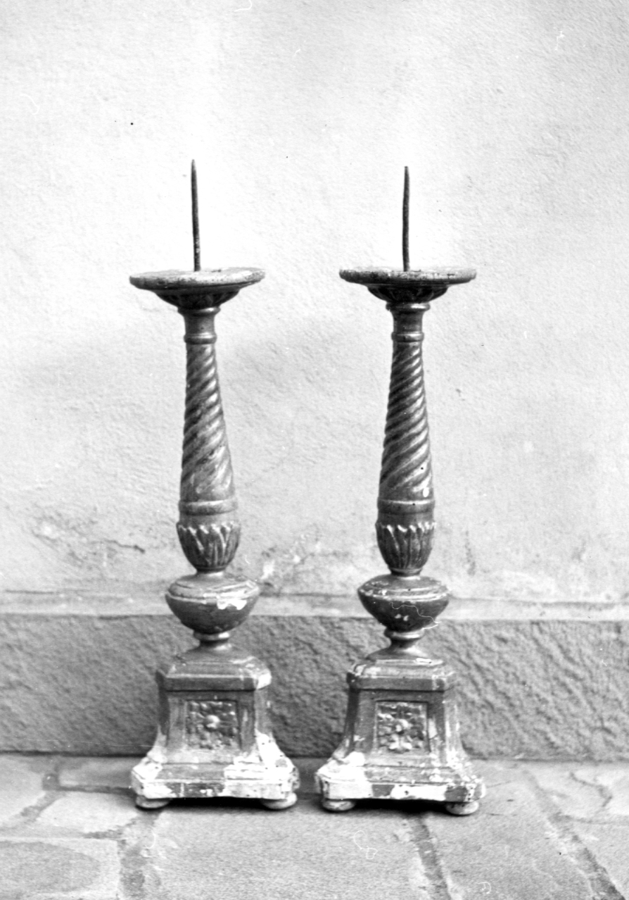 candeliere d'altare - produzione italiana (secc. XVIII/ XIX)