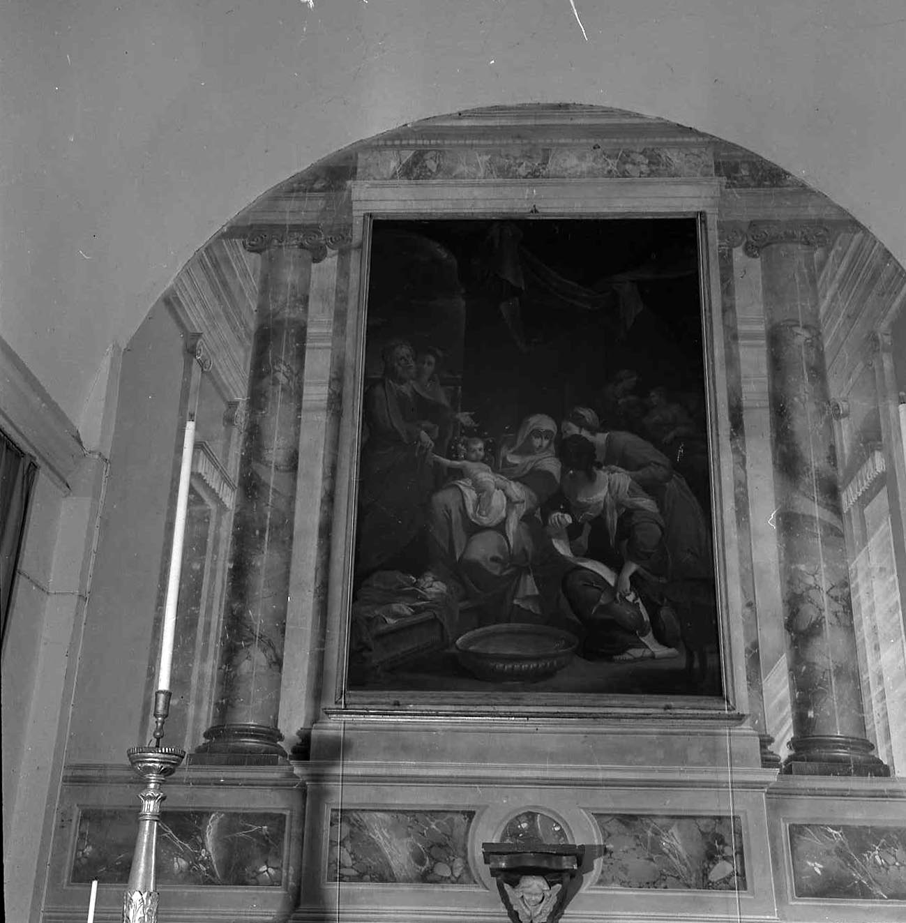 nascita di Maria Vergine (dipinto) di Gottarelli Angelo (sec. XIX)
