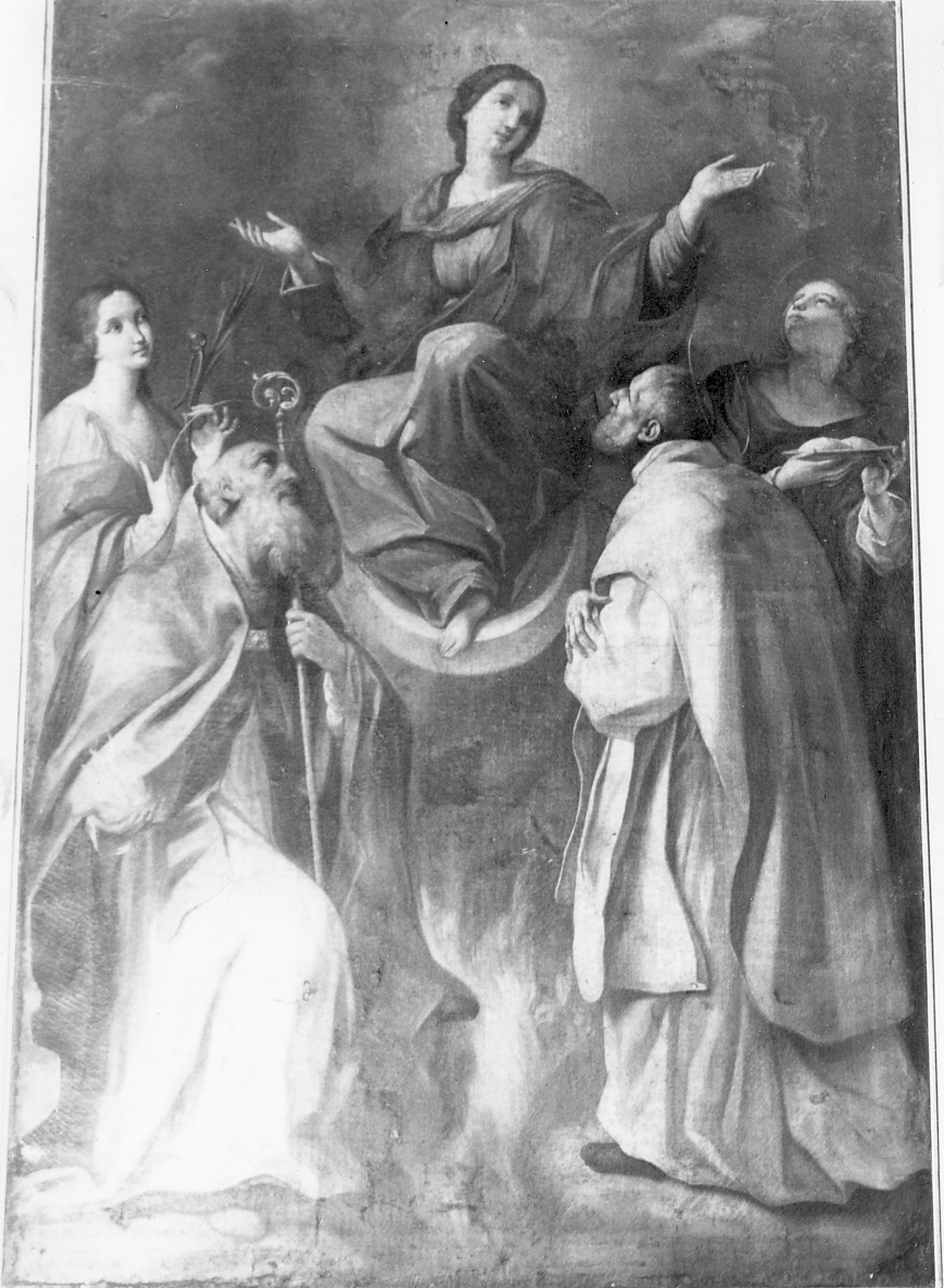 Madonna Immacolata e quattro santi (dipinto) - ambito imolese (fine/inizio secc. XVII/ XVIII)