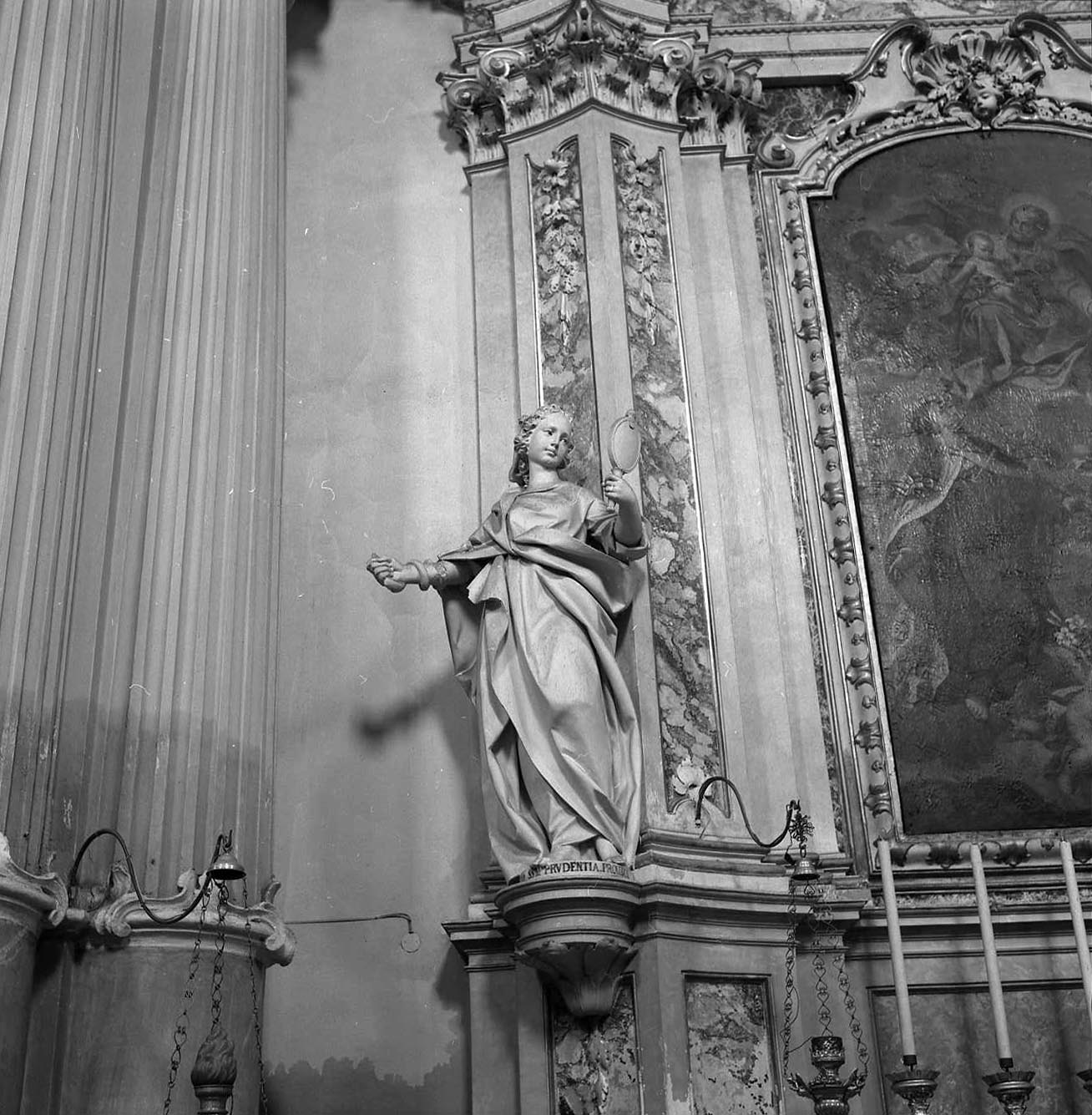 due angeli/ Prudenza/ Temperanza (scultura) di Trentanove Antonio (sec. XVIII)