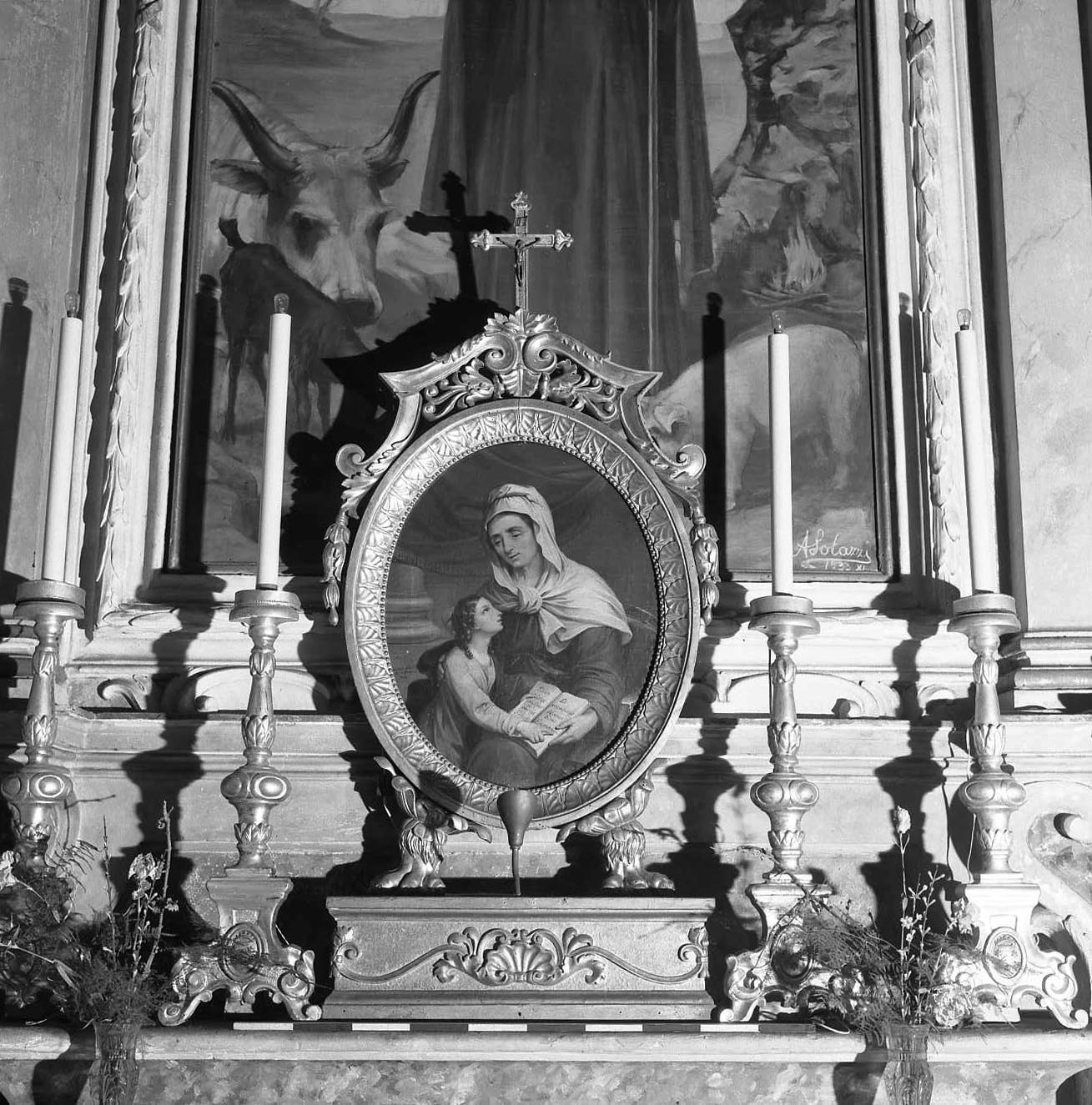 Maria Vergine bambina e Sant'Anna (dipinto) di Alberi Clemente (sec. XIX)