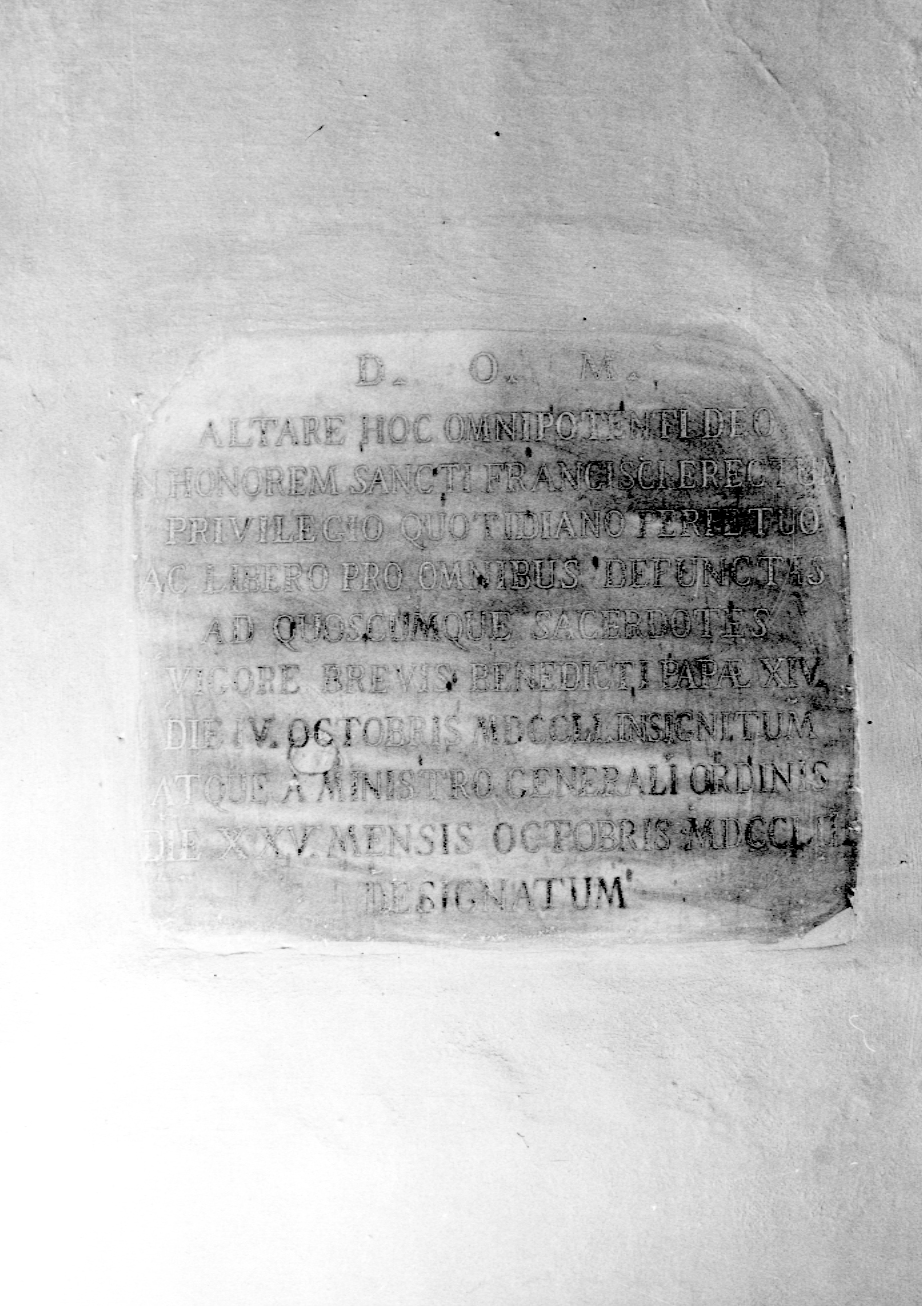 lapide - bottega emiliano-romagnola (sec. XVIII)