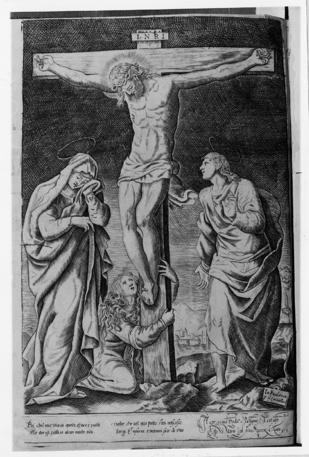 tre teschi (decorazione a incisione, elemento d'insieme) di Longhi Giuseppe (sec. XVII)