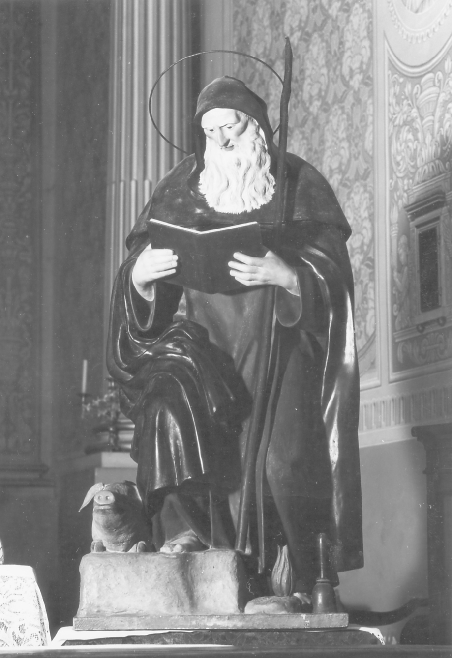 Sant'Antonio Abate (scultura) - manifattura di Faenza (sec. XIX)