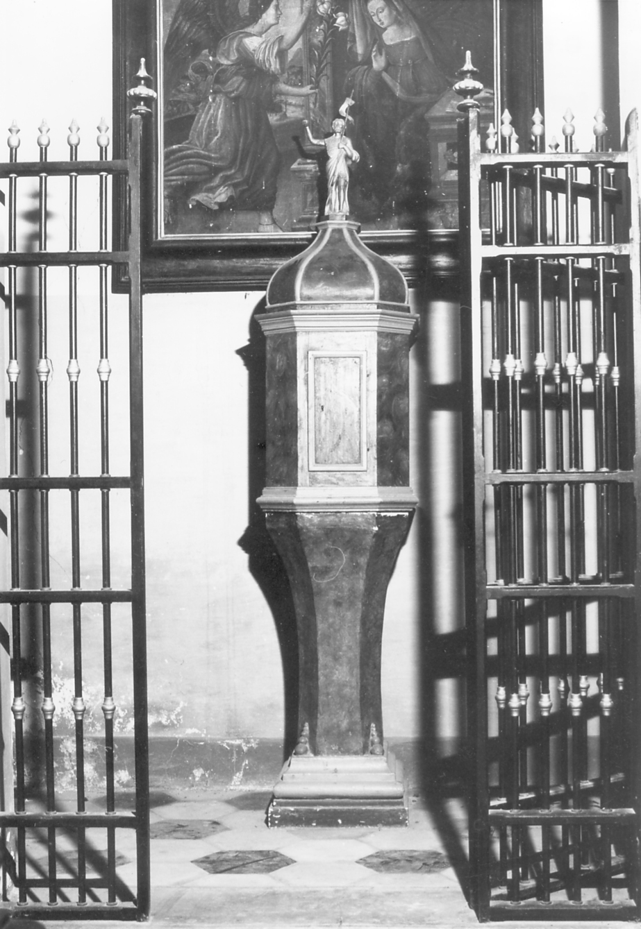 fonte battesimale - bottega romagnola (fine/inizio secc. XVIII/ XIX)