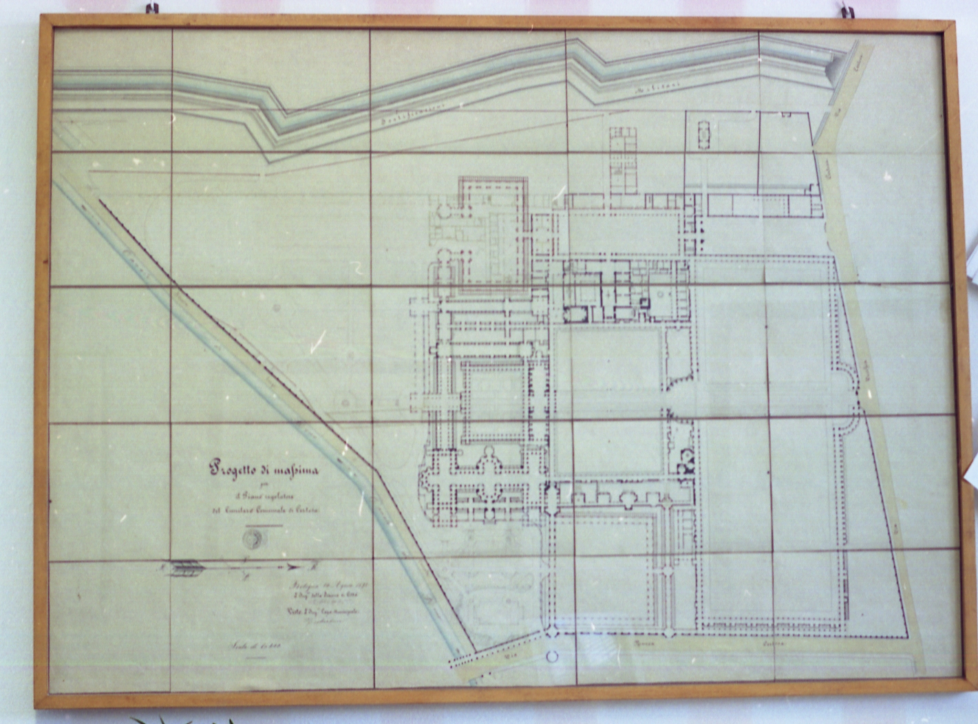 progetto per il piano regolatore del Cimitero Comunale (disegno) - ambito bolognese (sec. XIX)