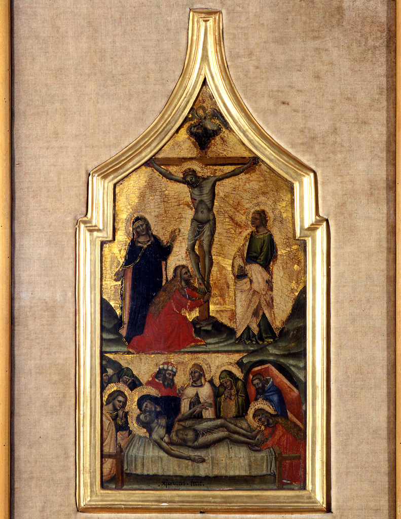 Crocifissione; Deposizione (dipinto) di Cristoforo di Jacopo (fine, inizio sec. XIV, sec. XV)