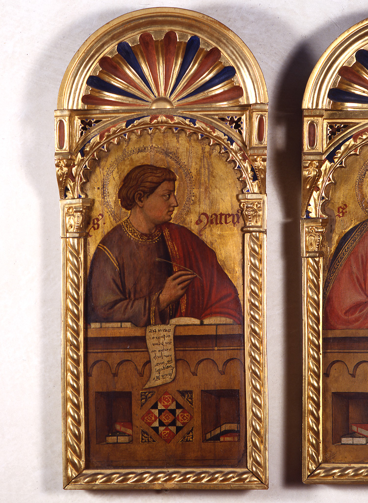 San Matteo (scomparto di polittico, elemento d'insieme) - ambito ferrarese (sec. XIV)