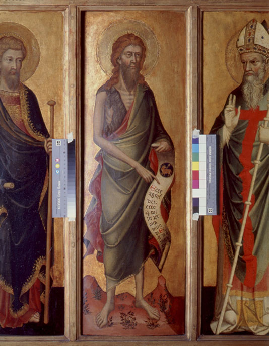 San Giovanni Battista (dipinto, elemento d'insieme) di Stefano di Sant' Agnese (attribuito) (ultimo quarto sec. XIV)